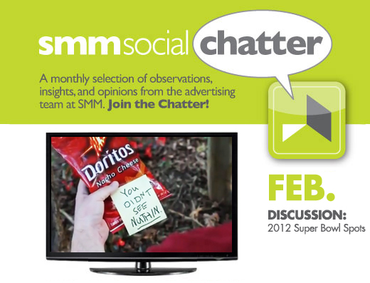 SMM social chatter Feb 2012 Super Bowl Spots