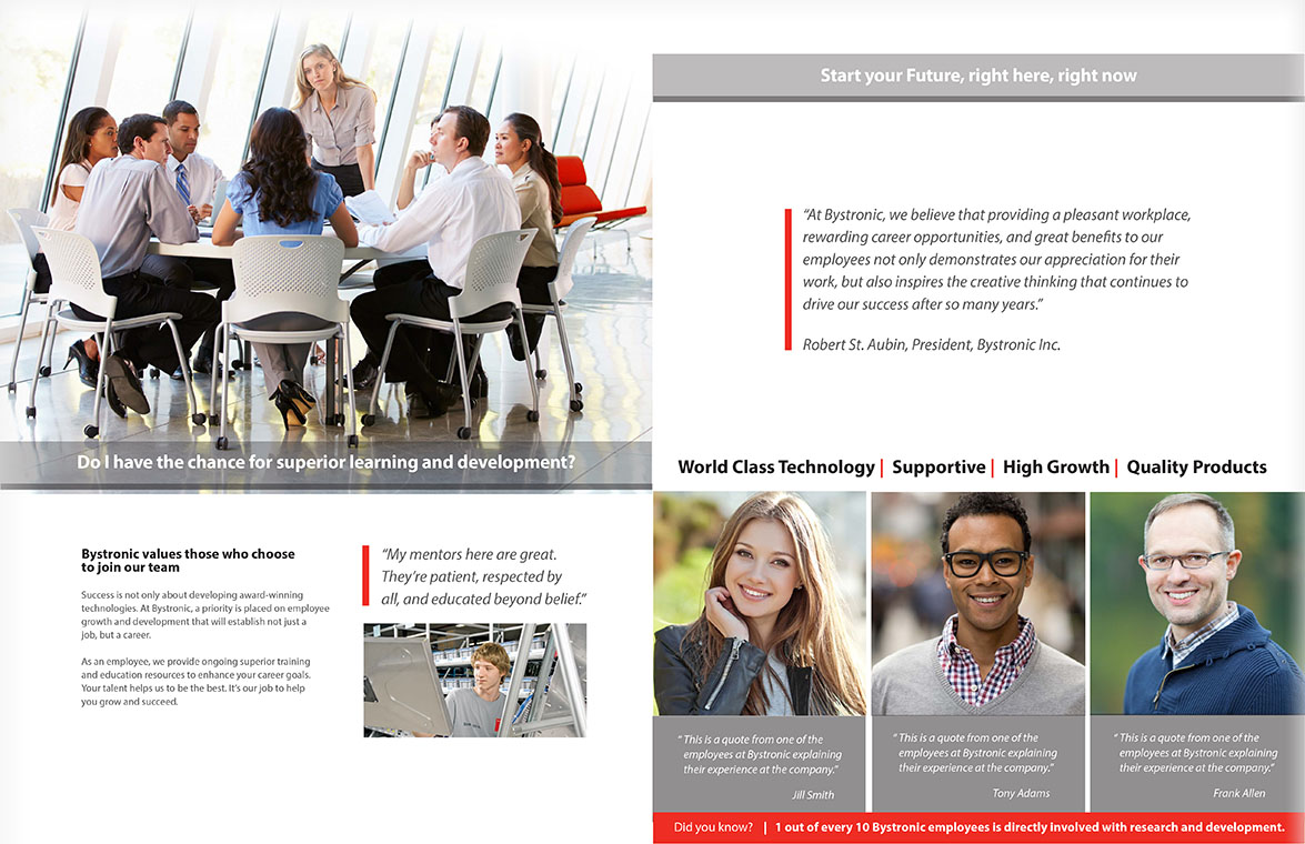 Bystronic Corporate brochure professional development recruiting