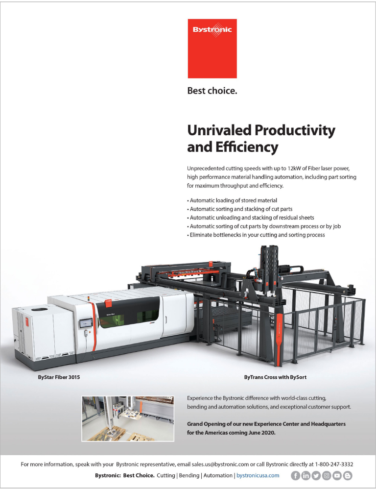 Bystronic Advertisement - Fiber laser power plus high performance automation