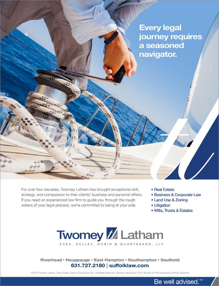 Twomey Latham advertisement - Every legal journey requires a seasoned navigator
