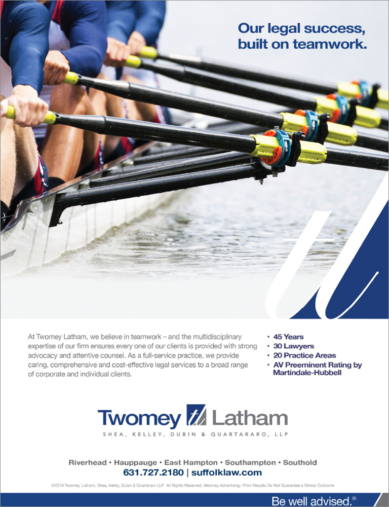 Twomey Latham advertisement - Our legal success, built on teamwork