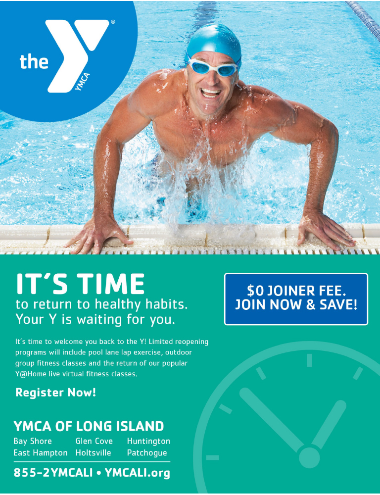 YMCA Ad - It's time to return to healthy habits.